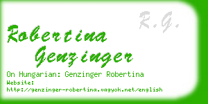 robertina genzinger business card